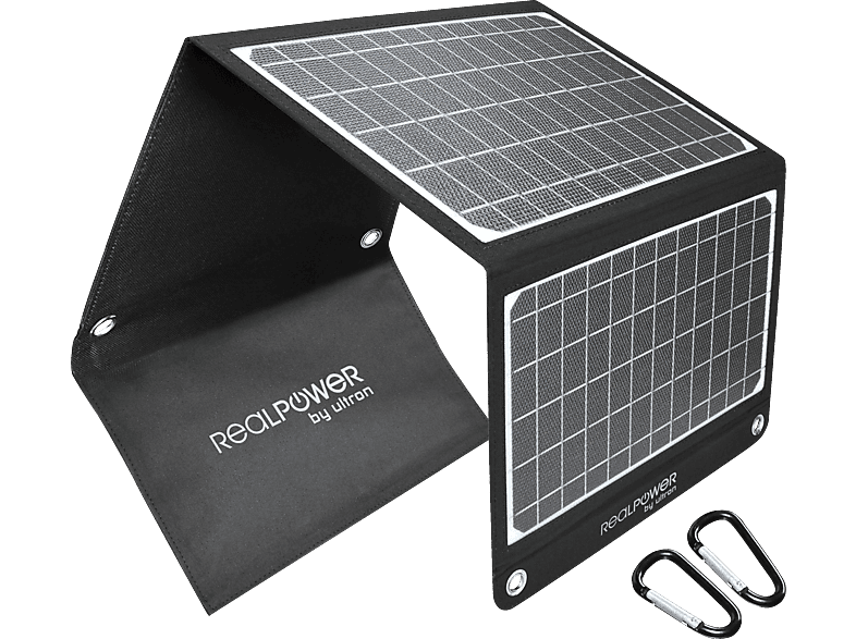 REALPOWER P-22 E 22.5 W, 5-12 universal, Volt Solarpanel Mobiles Black