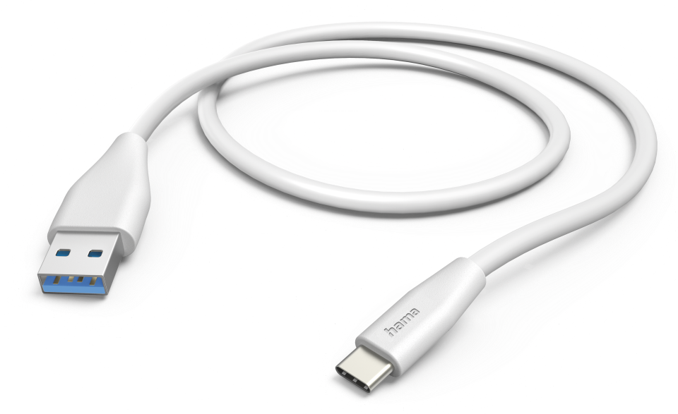 HAMA FIC E3 USB Type-C - USB-A adatkábel, 1,5 méter, fehér (201596)