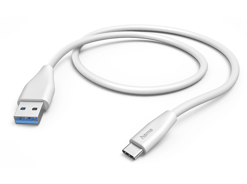 HAMA FIC E3 USB Type-C - USB-A adatkábel, 1,5 méter, fehér (201596)