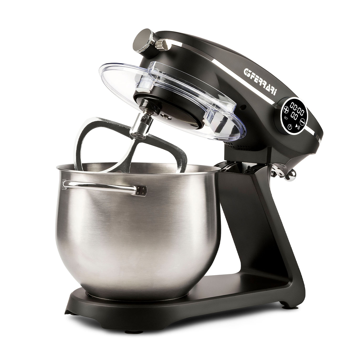 G3 Ferrari Pastaio Elegance Impastatrice Planetaria, 1800 W, capacità ciotola 8 l, Nero/acciaio