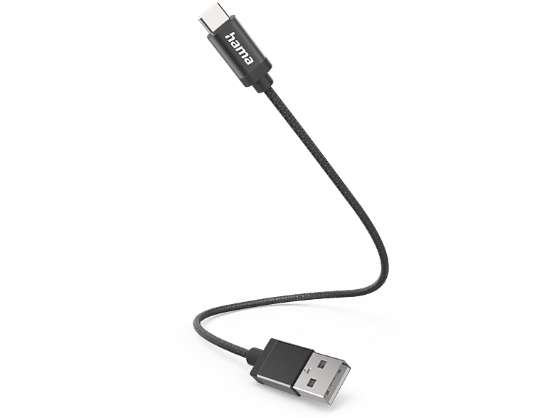 HAMA FIC E3 USB Type-C - USB-A adatkábel, 0,2 méter, fekete (201600)