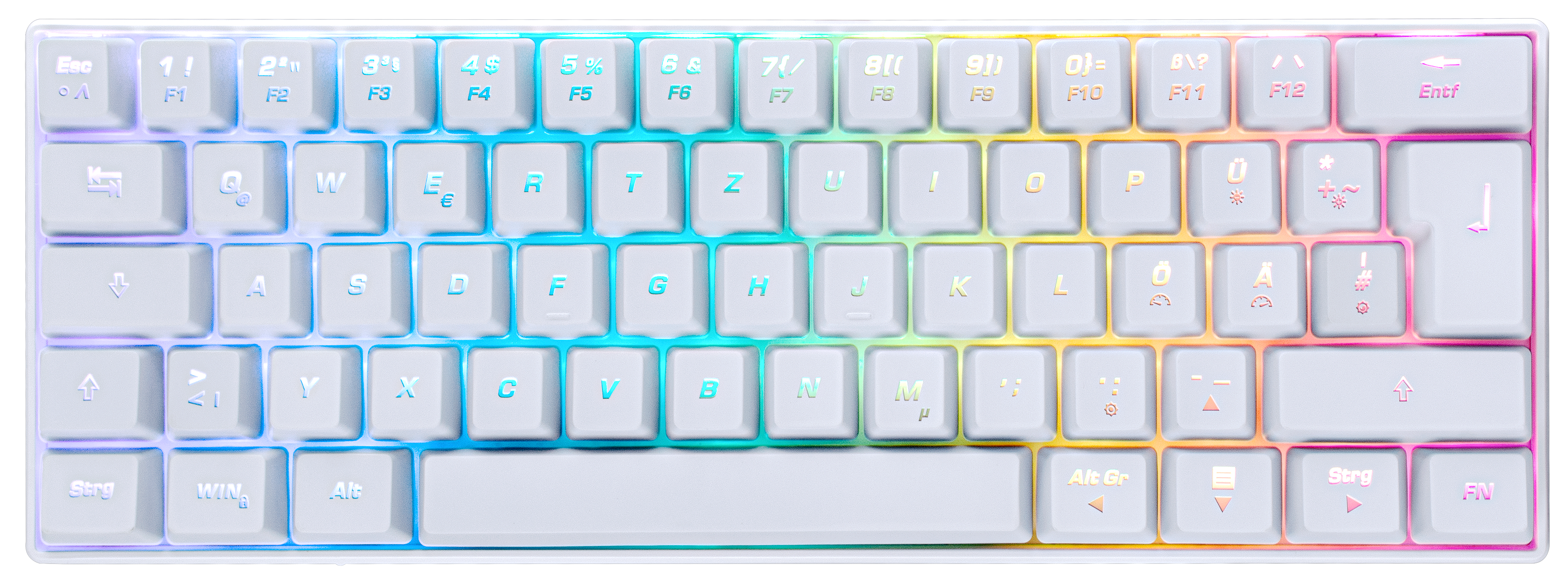 Size, , Mechanisch, Gaming kabelgebunden, IGK-5000-WT ISY Weiß Tastatur Mini