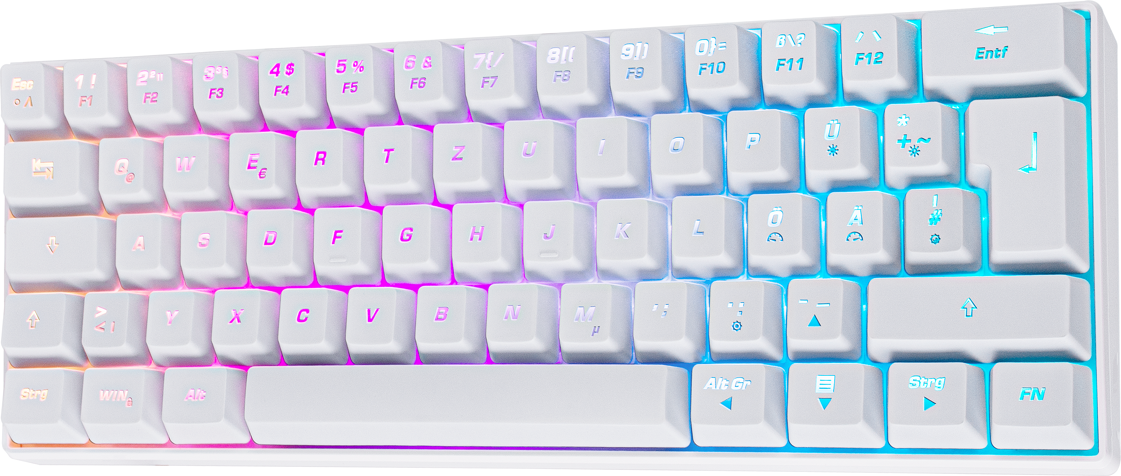 Size, , Mechanisch, Gaming kabelgebunden, IGK-5000-WT ISY Weiß Tastatur Mini