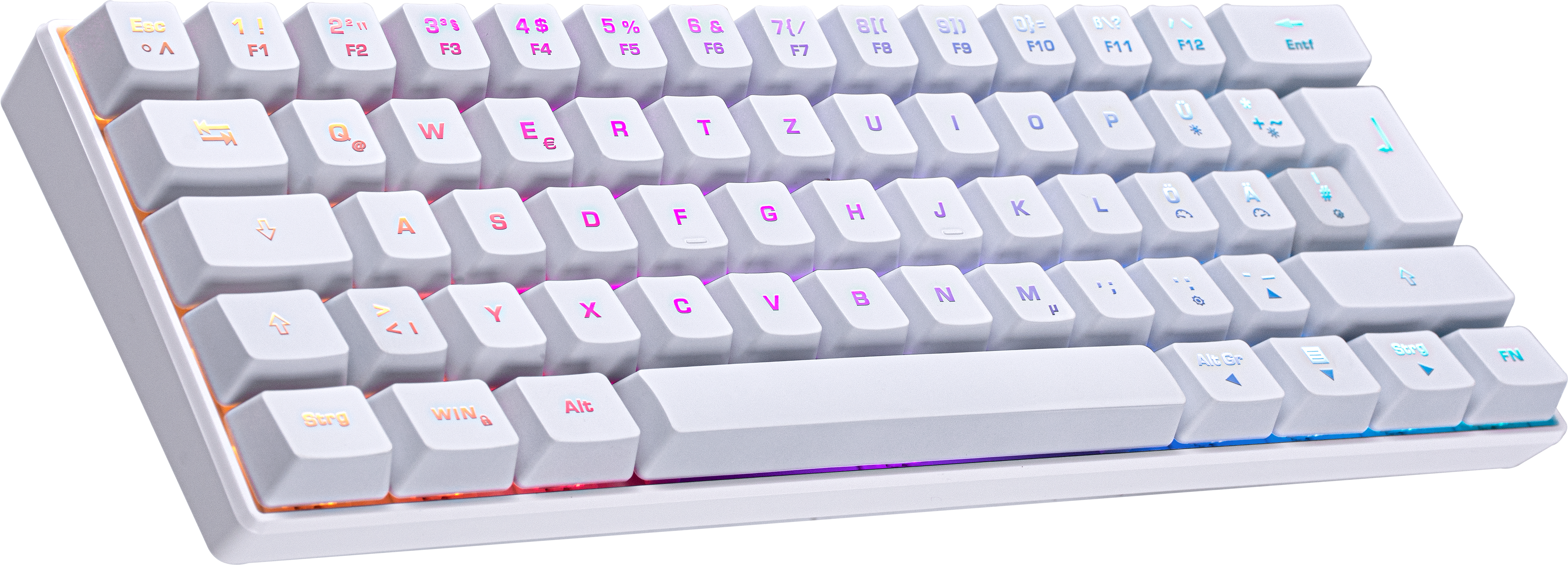 ISY Tastatur kabelgebunden, Size, Mini Weiß Mechanisch, , Gaming IGK-5000-WT