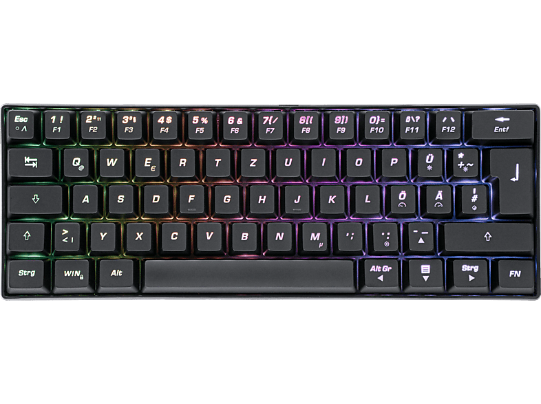 ISY IGK-5000-BK Mini Size, Gaming Tastatur , Mechanisch, kabelgebunden, Schwarz
