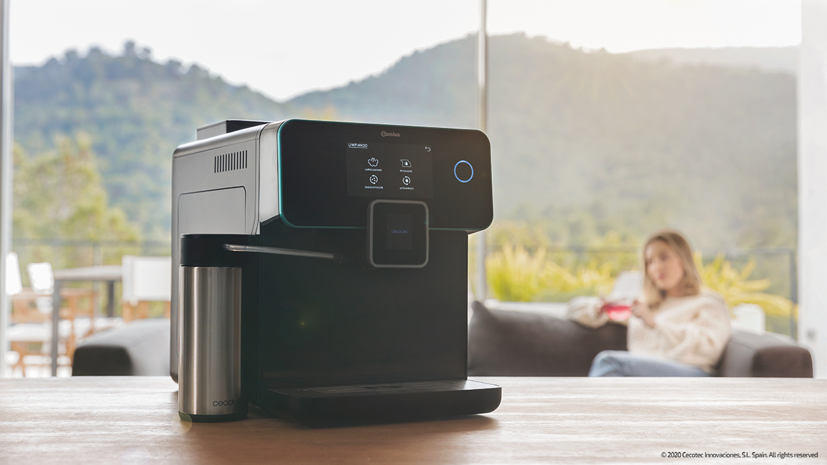 Cafetera superautomática - Cecotec Power Matic-ccino 9000 Serie Nera, 19bar, 1500W, 1.7L, Molinillo integ, Negra