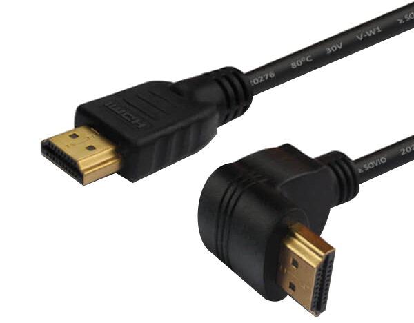 SAVIO HDMI - v2.0 kábel, 90 fokos csatlakozó, 1,5 méter (CL-108)