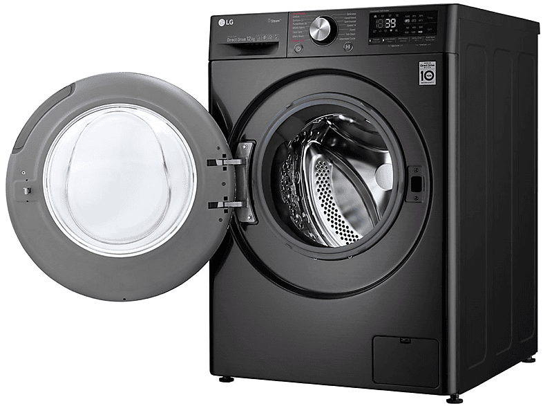 LG F4V9BCP2EE 12kg Yıkama 8kg Kurutma 1400 Devir Kurutmalı Çamaşır Makinesi Metalik Siyah_4