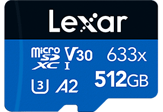 LEXAR High-Performance 512GB 100MB/s Okuma 70MB/s Yazma MicroSD Kart