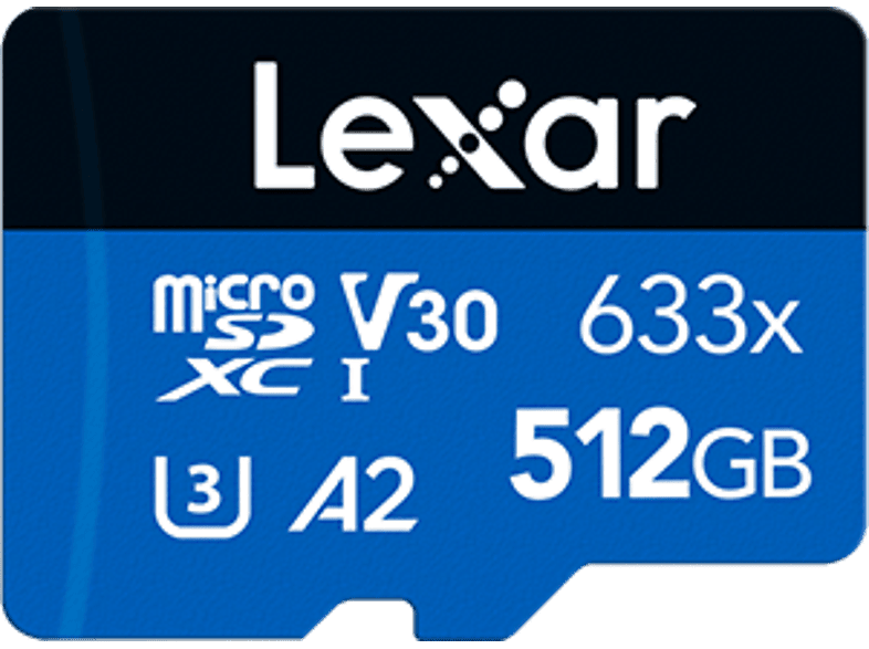 LEXAR High-Performance 512GB 100MB/s Okuma 70MB/s Yazma MicroSD Kart