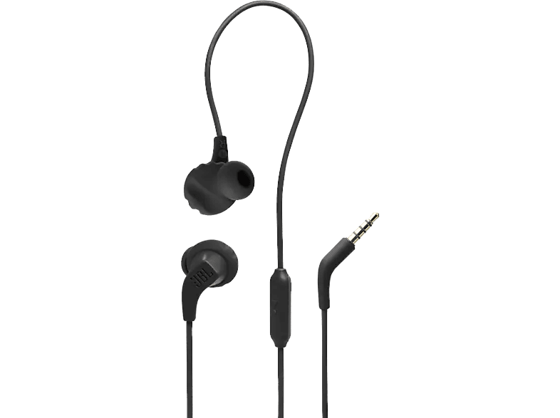 JBL Endurance Run 2 vezetékes sport fülhallgató, 3,5mm jack, fekete (JBLENDURRUNBLK2)