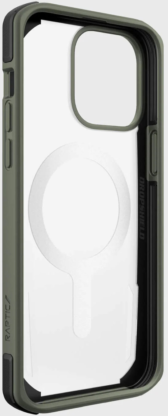 RAPTIC Cover Secure built for MagSafe iPhone 14 Pro Vert (493369)