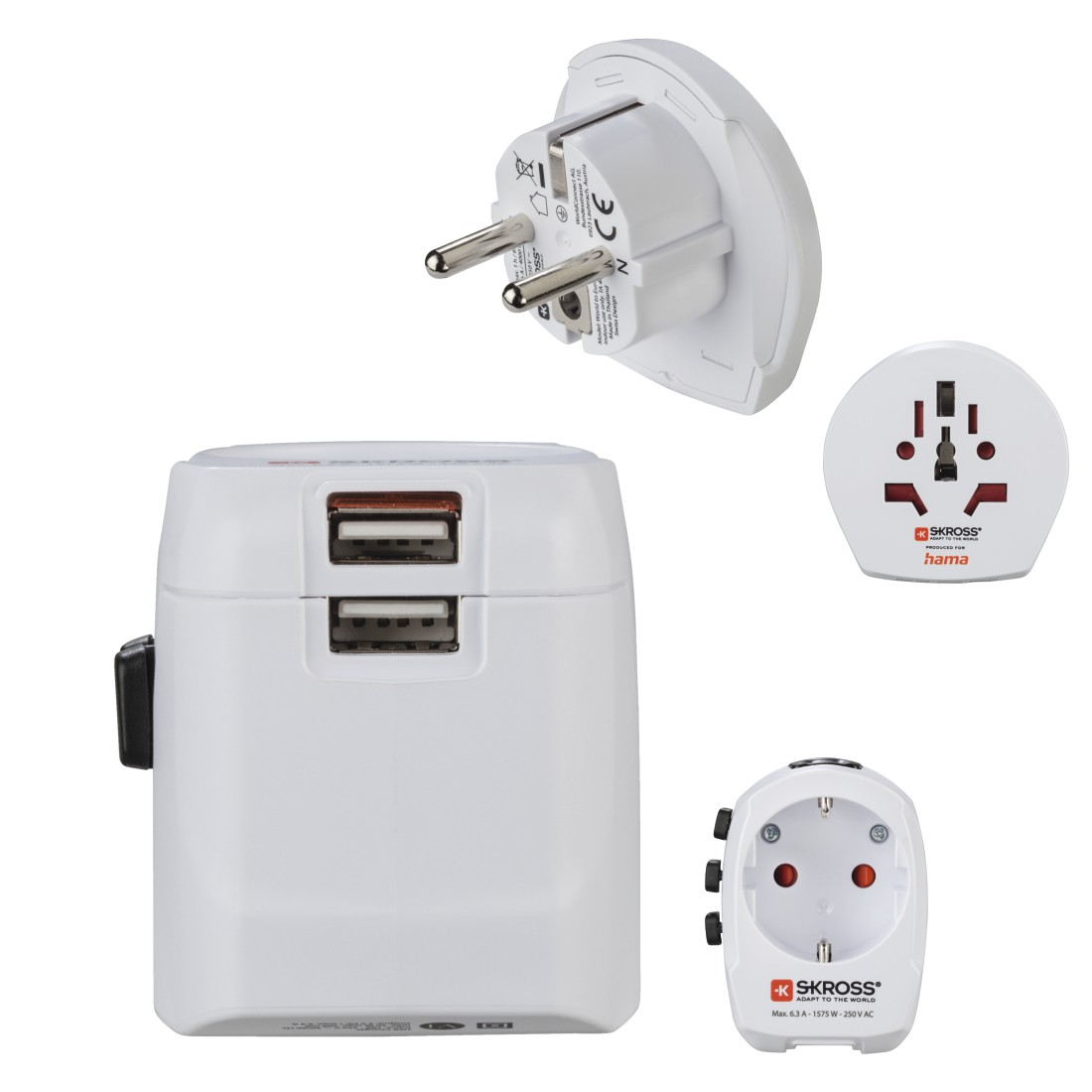 HAMA World Weltreiseadapter USB Travel Light Pro