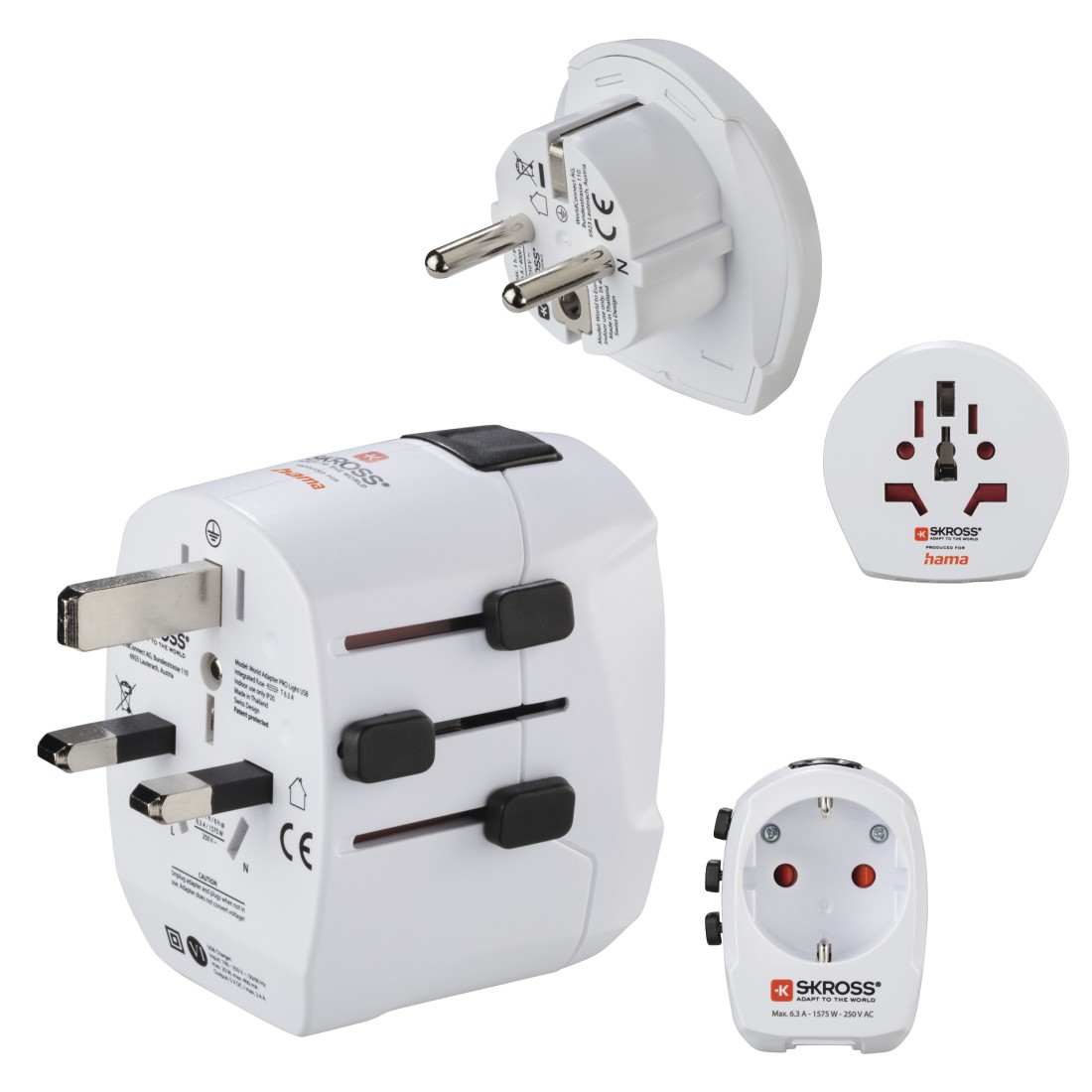 HAMA World Weltreiseadapter USB Travel Light Pro