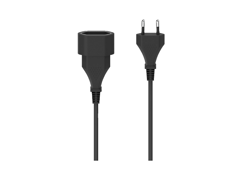 Hama 00223262 Verlängerungskabel mit Eurostecker, für innen, 3 m, Schwarz