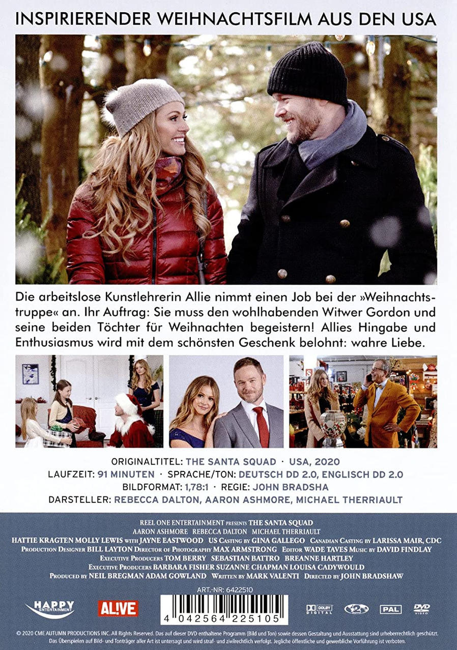 Filmposter: zwei Personen, Schnee und Weihnachtstitel.