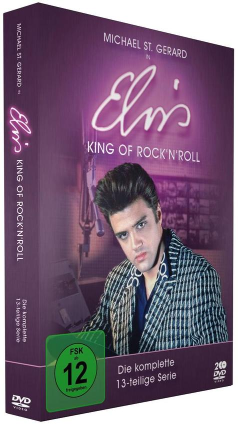 DVD-Boxset für Elvis, King of Rock'n'Roll, mit Michael St. Gerard. Lila Box.