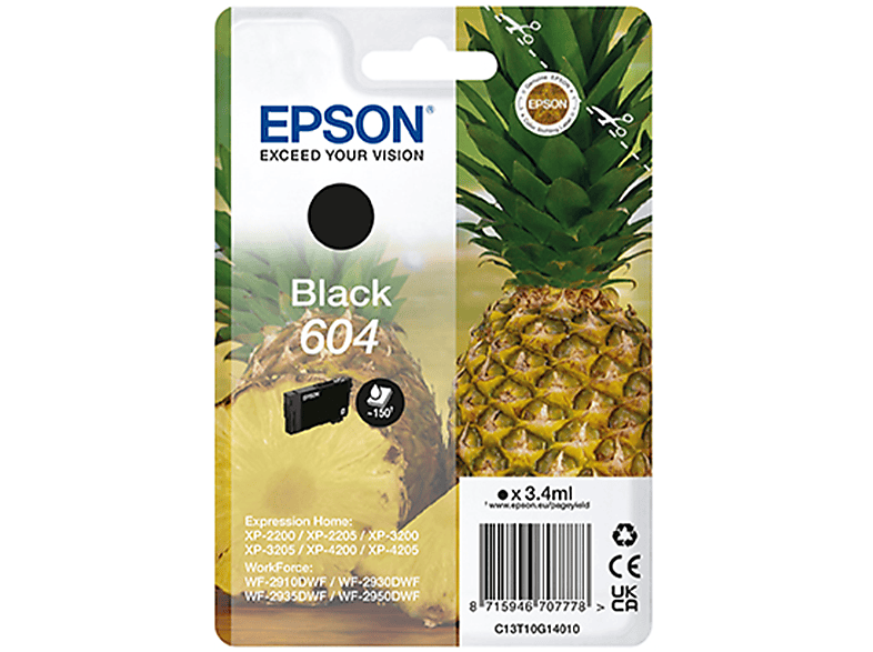 Cartuccia Epson Ananas 604 Nero