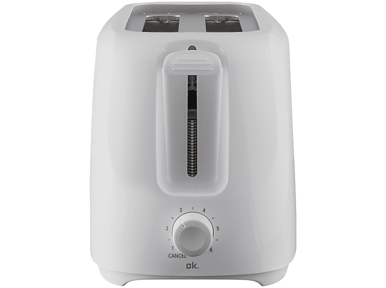 Tostapane 2 fette ok OTO 2722 W, 700W, 6 funzioni, cassetto raccoglibriciole, bianco