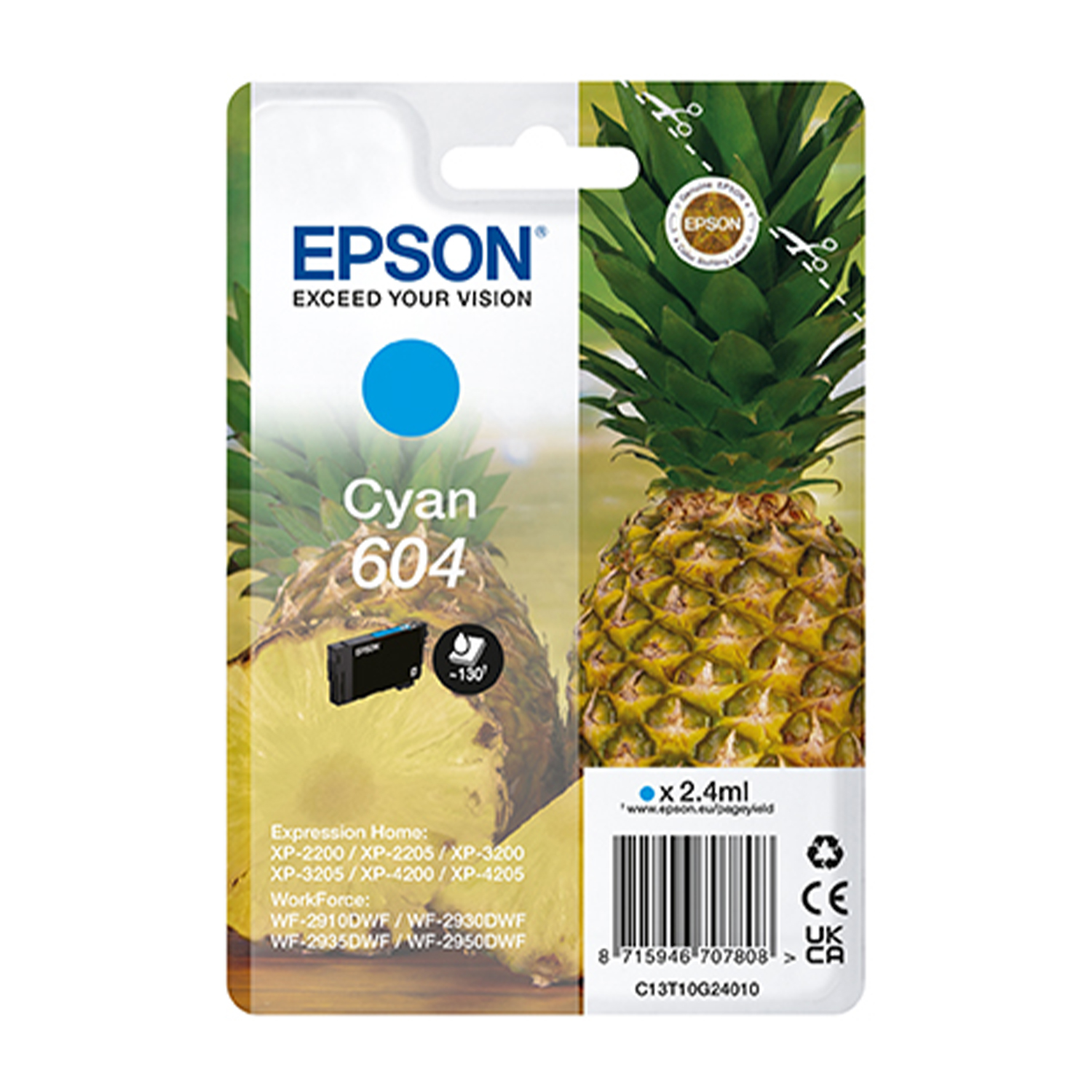 Epson Cartuccia Ananas 604 Cian