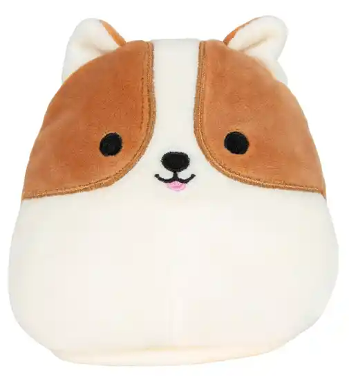 Corgi-Plüschtier mit braunem, weißem und hellbraunem Fell.