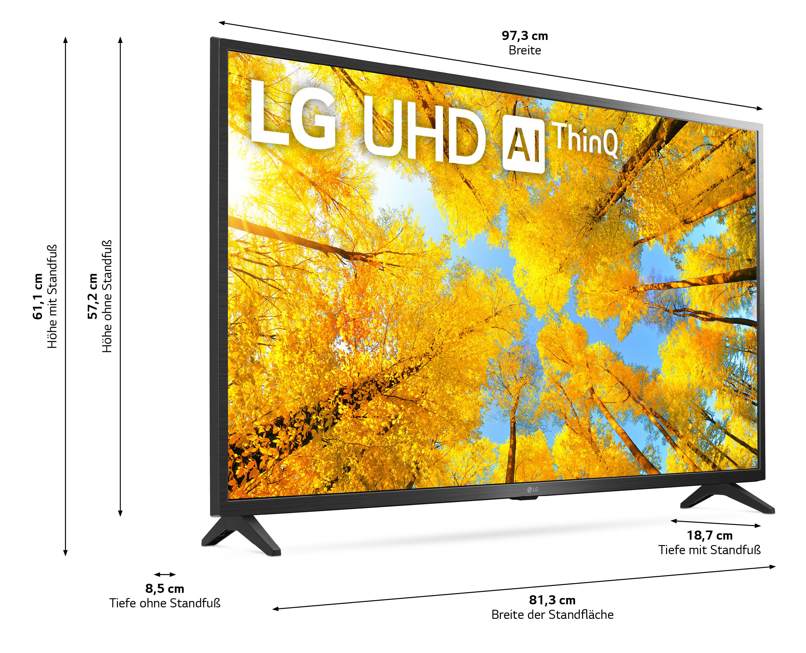 LG 43UQ75009LF LED TV (Flat, 43 Zoll / 109 cm, UHD 4K, SMART TV, webOS 22 mit LG ThinQ)