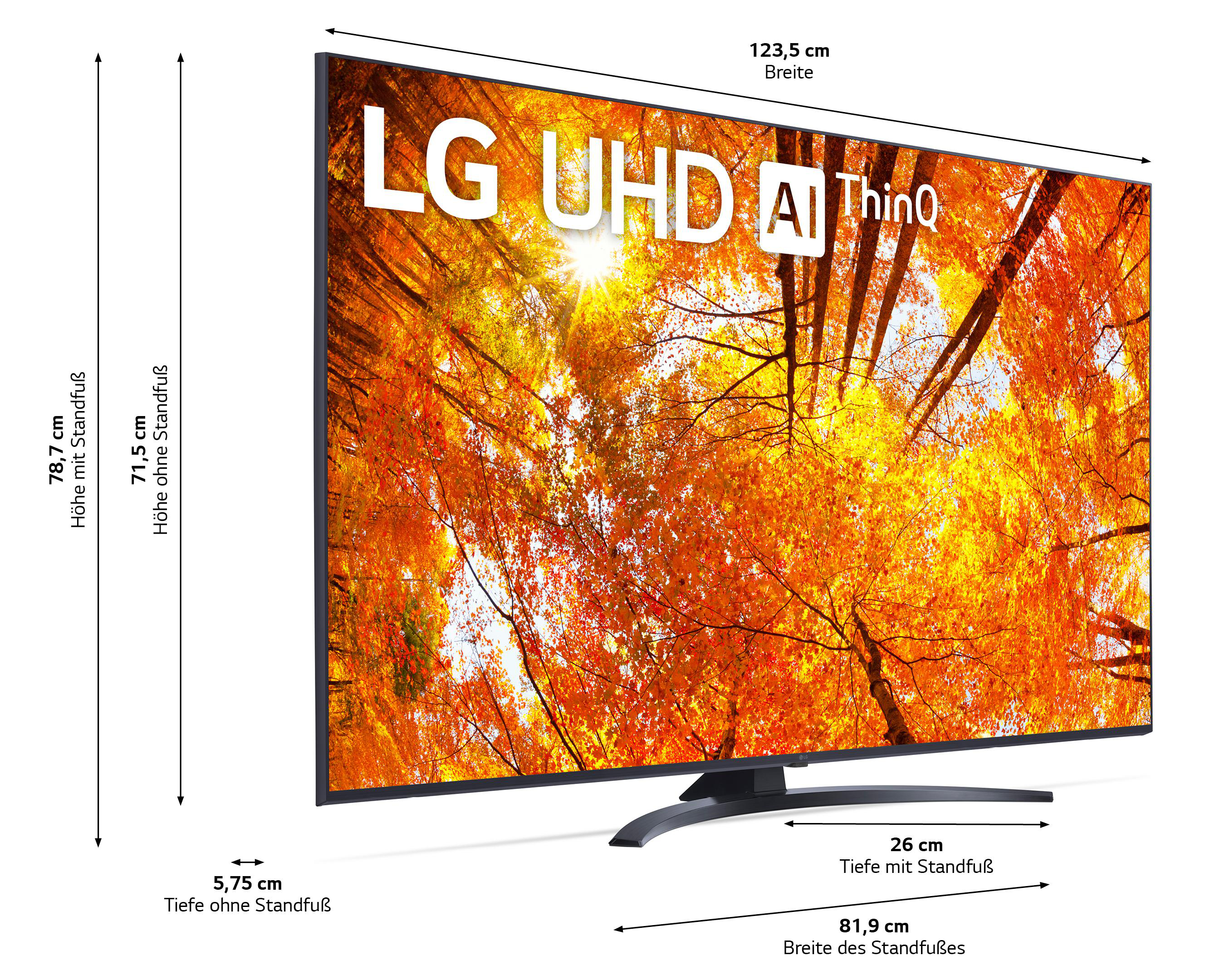 LG 55UQ91009LA LED TV (Flat, 55 Zoll / 139 cm, UHD 4K, SMART TV, webOS 22 mit LG ThinQ)