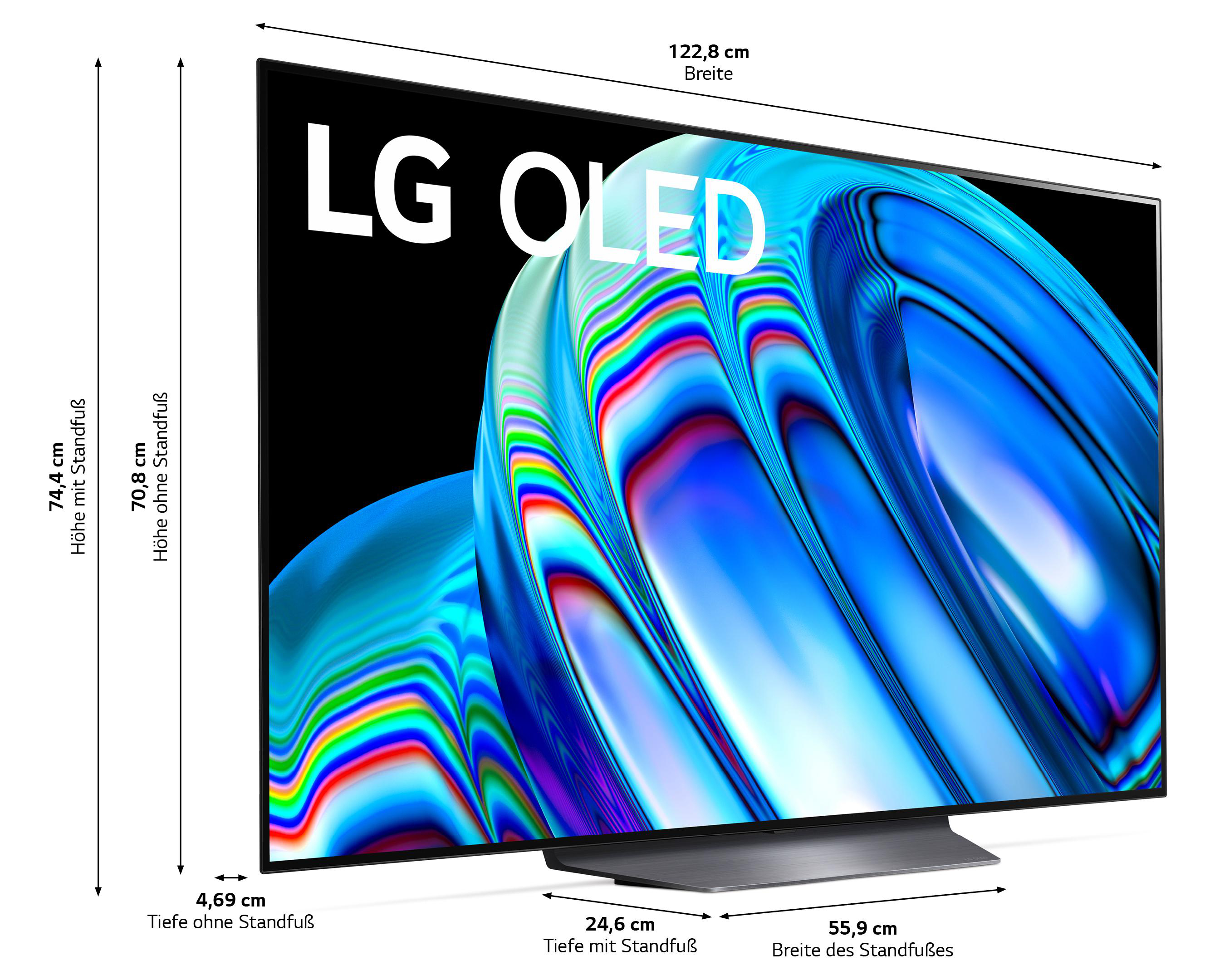 55 TV OLED 22 LG ThinQ) Zoll mit TV, / (Flat, webOS LG 4K, cm, OLED55B29LA 139 SMART UHD