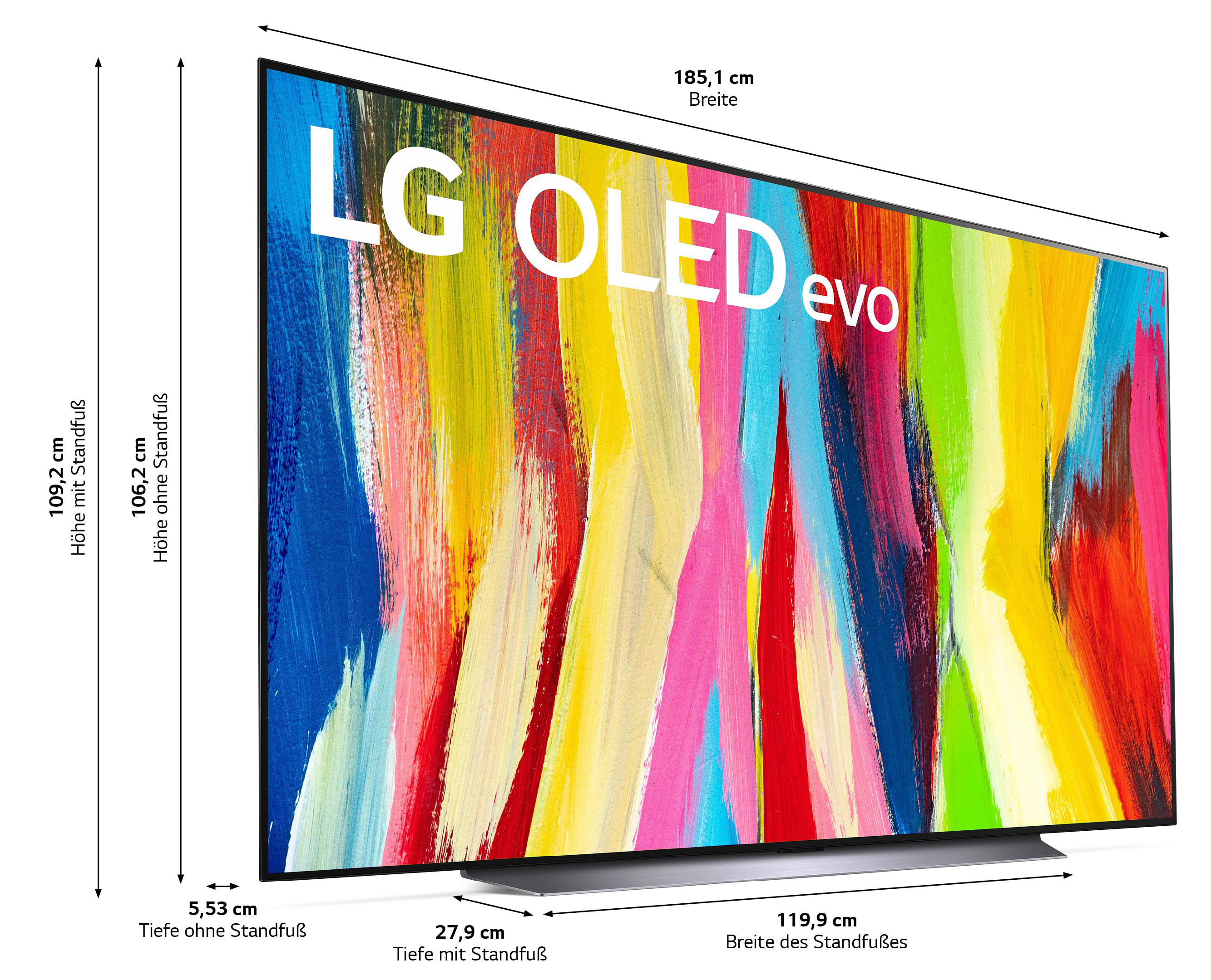 LG OLED83C27LA OLED TV (Flat, 83 Zoll / 210 cm, UHD 4K, SMART TV, webOS 22 mit LG ThinQ)