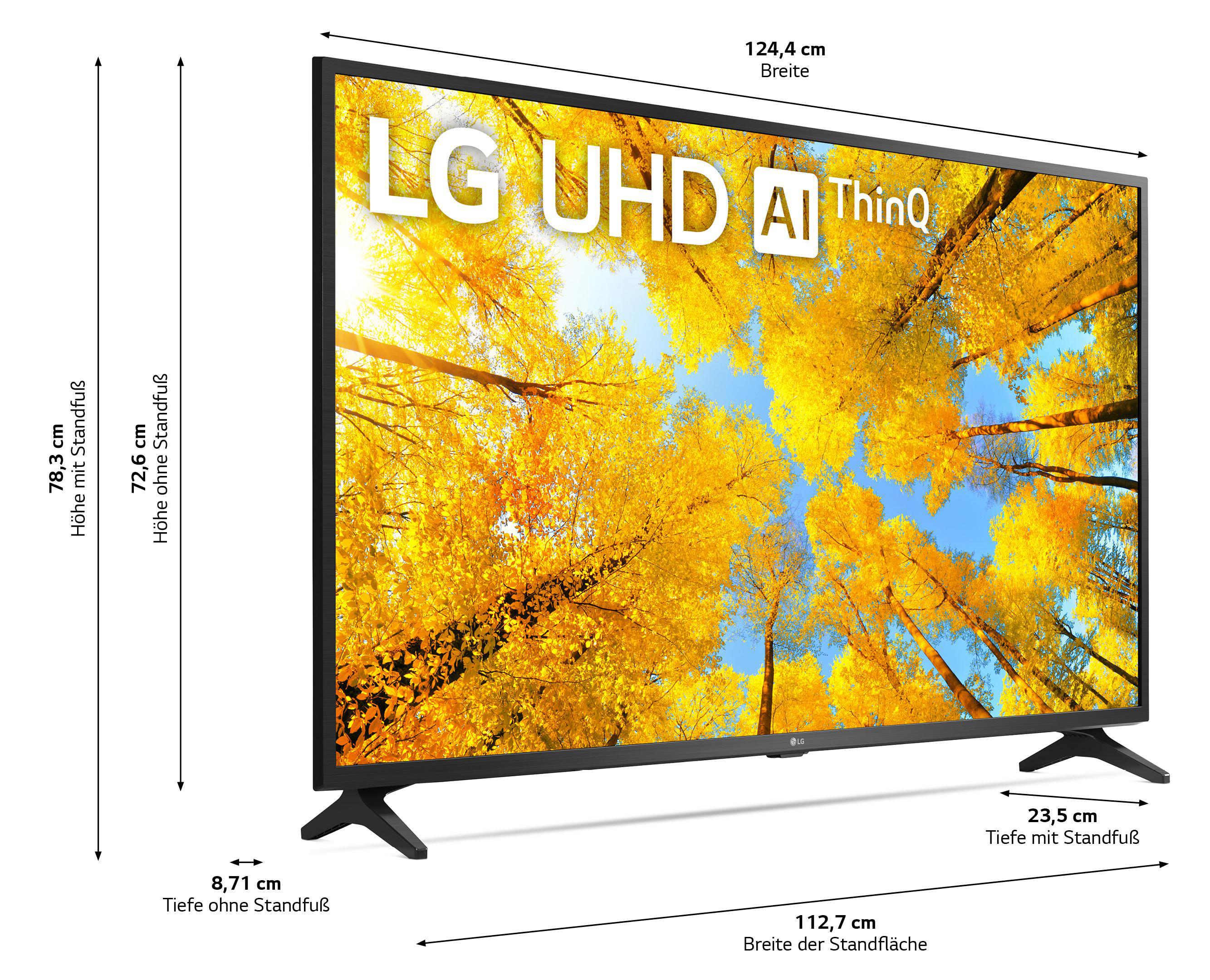 LG 55UQ75009LF LED TV (Flat, 55 Zoll / 139 cm, UHD 4K, SMART TV, webOS 22 mit LG ThinQ)