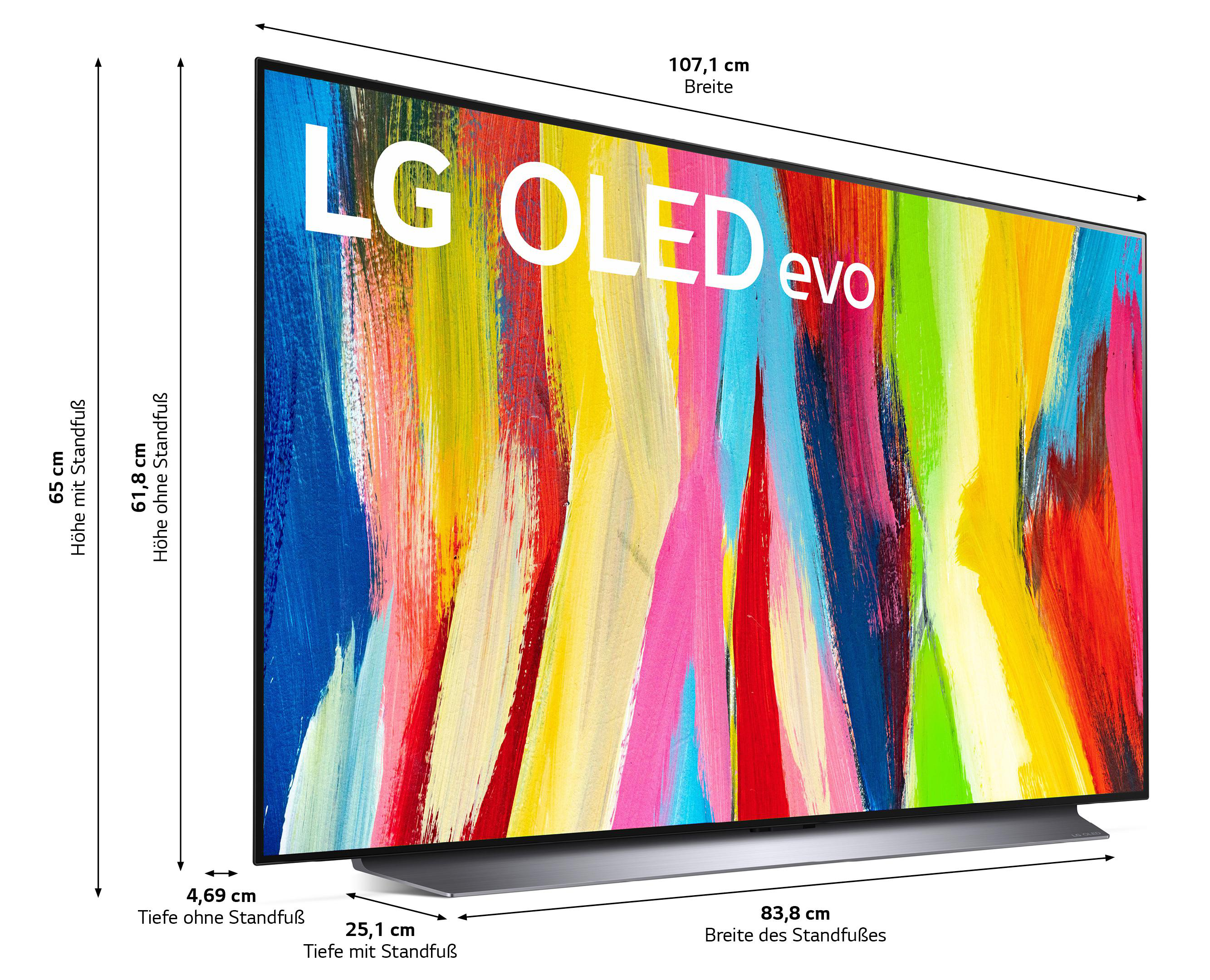 LG OLED48C27LA OLED TV (Flat, 48 Zoll / 121 cm, UHD 4K, SMART TV, webOS 22 mit LG ThinQ)