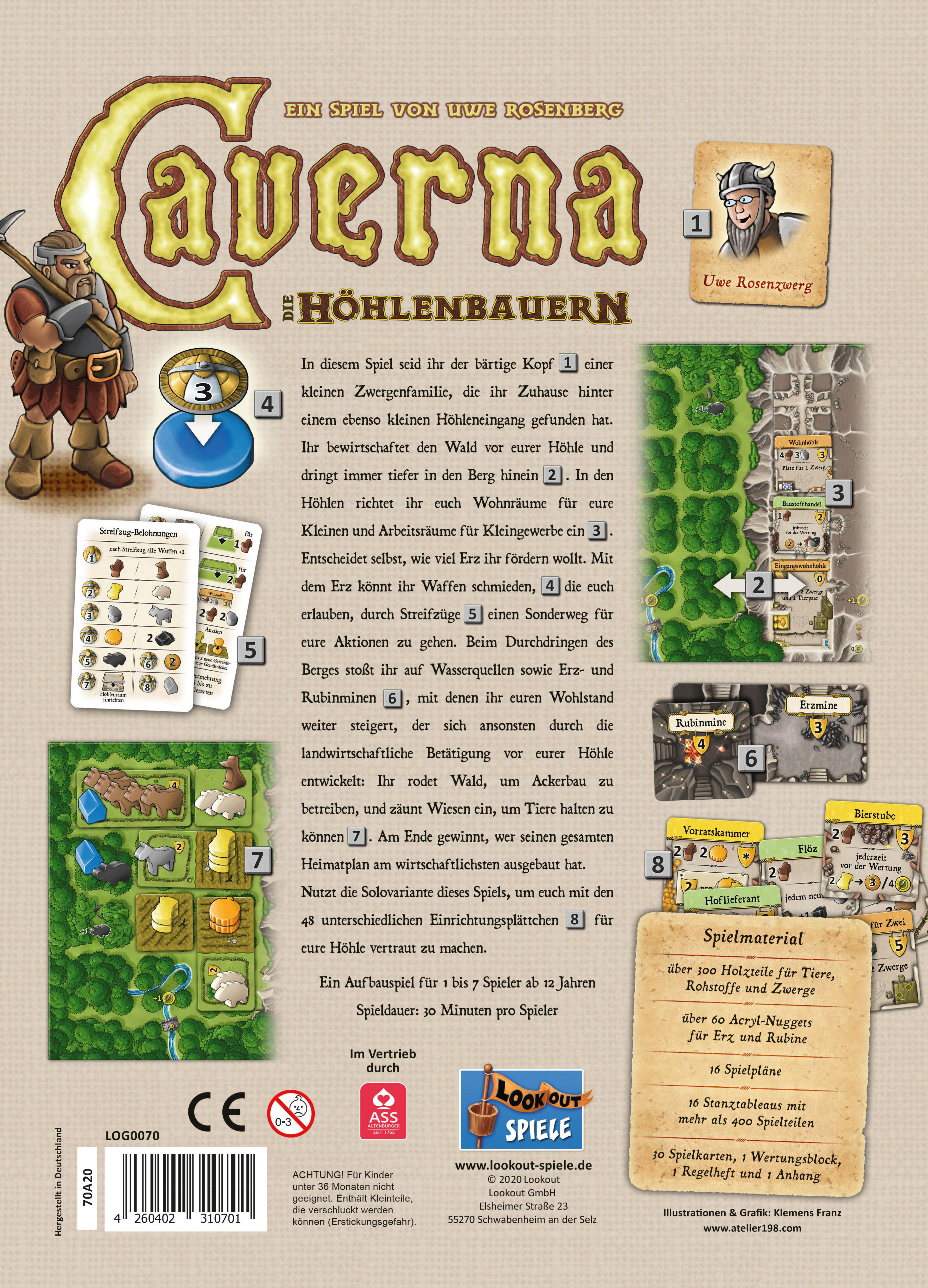 LOOKOUT Caverna Brettspiel Mehrfarbig