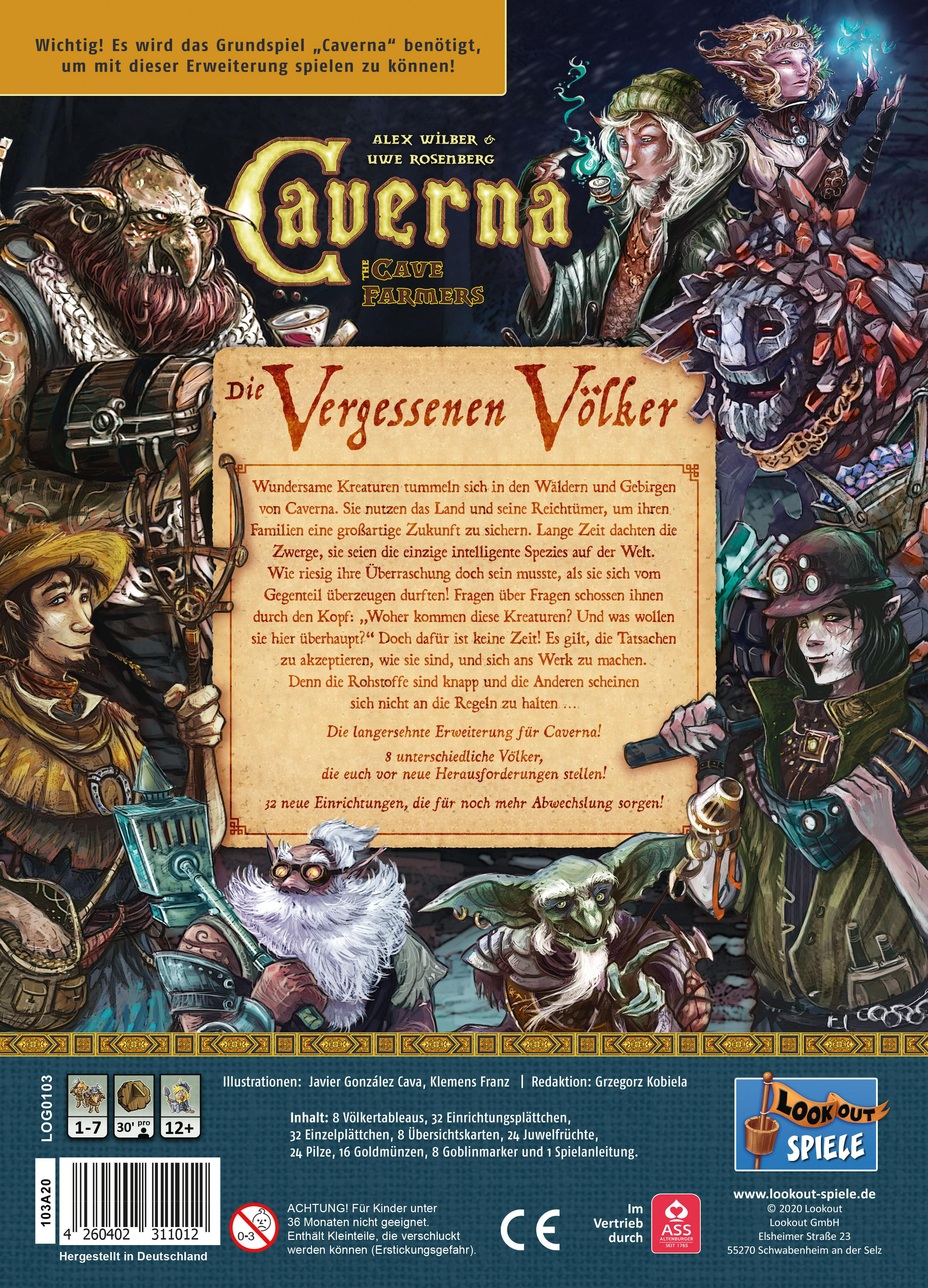 LOOKOUT Caverna - Die Vergessenen Völker Brettspiel Mehrfarbig