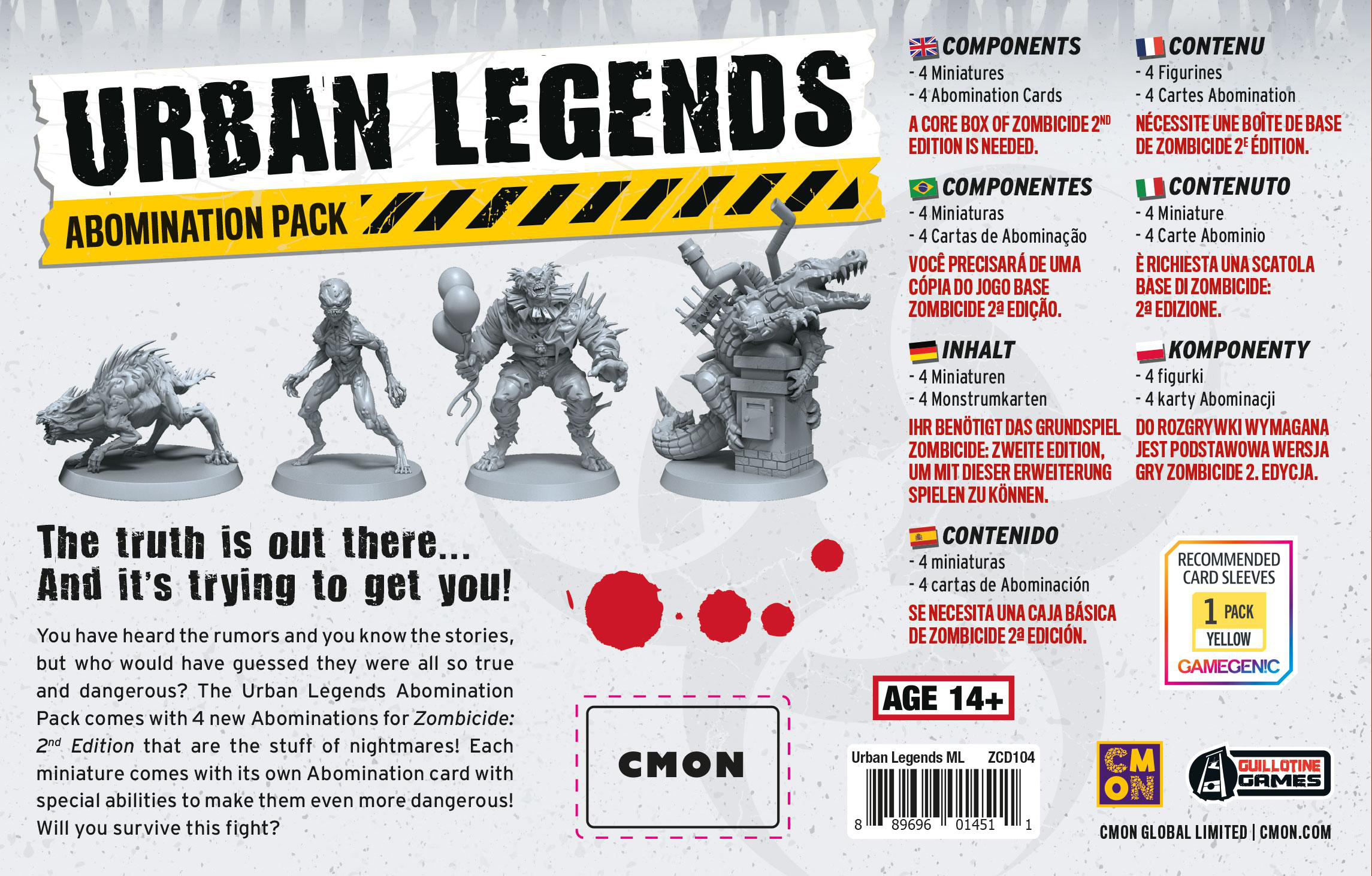 CMON Zombicide 2. Edition - Urban Legends Brettspiel Mehrfarbig
