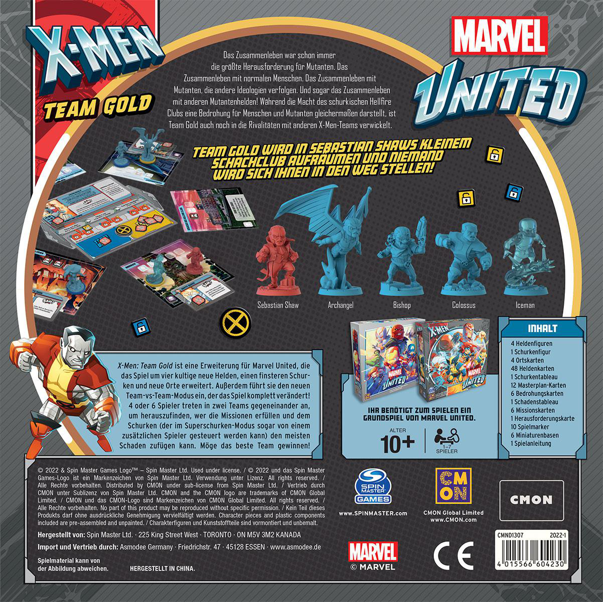 CMON Marvel United X-Men - Team Gold Familienspiel Mehrfarbig