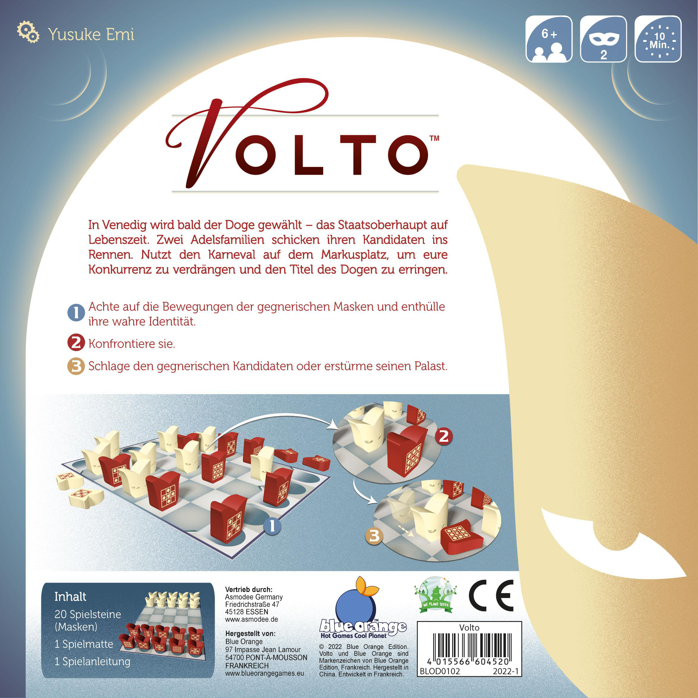 BLUE ORANGE Volto Gesellschaftsspiel Mehrfarbig