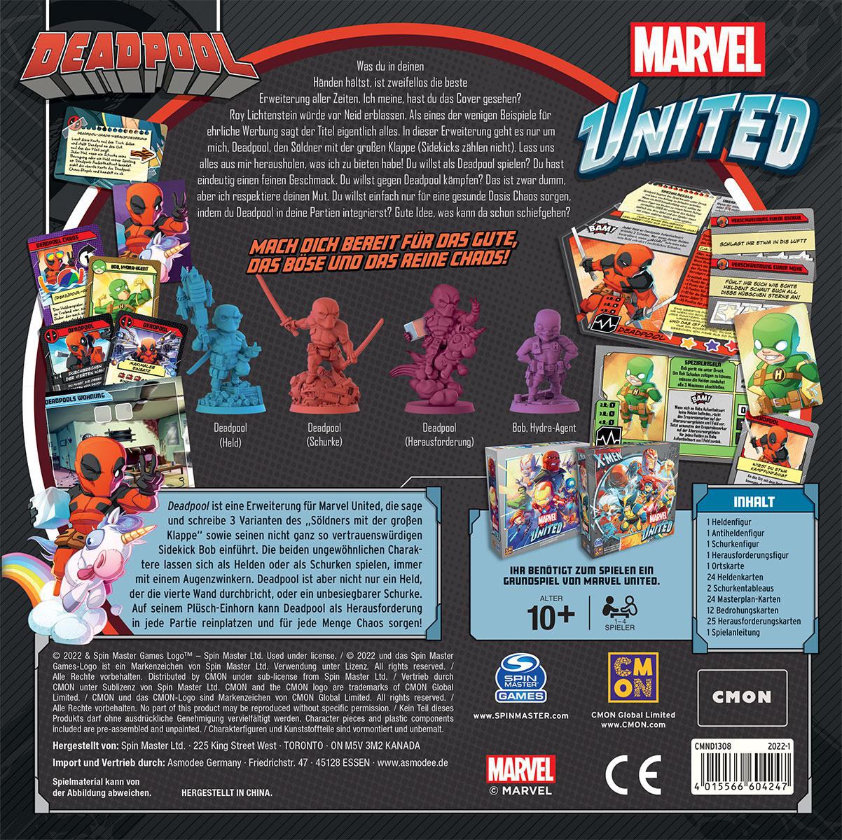 CMON Marvel United - Deadpool Familienspiel Mehrfarbig