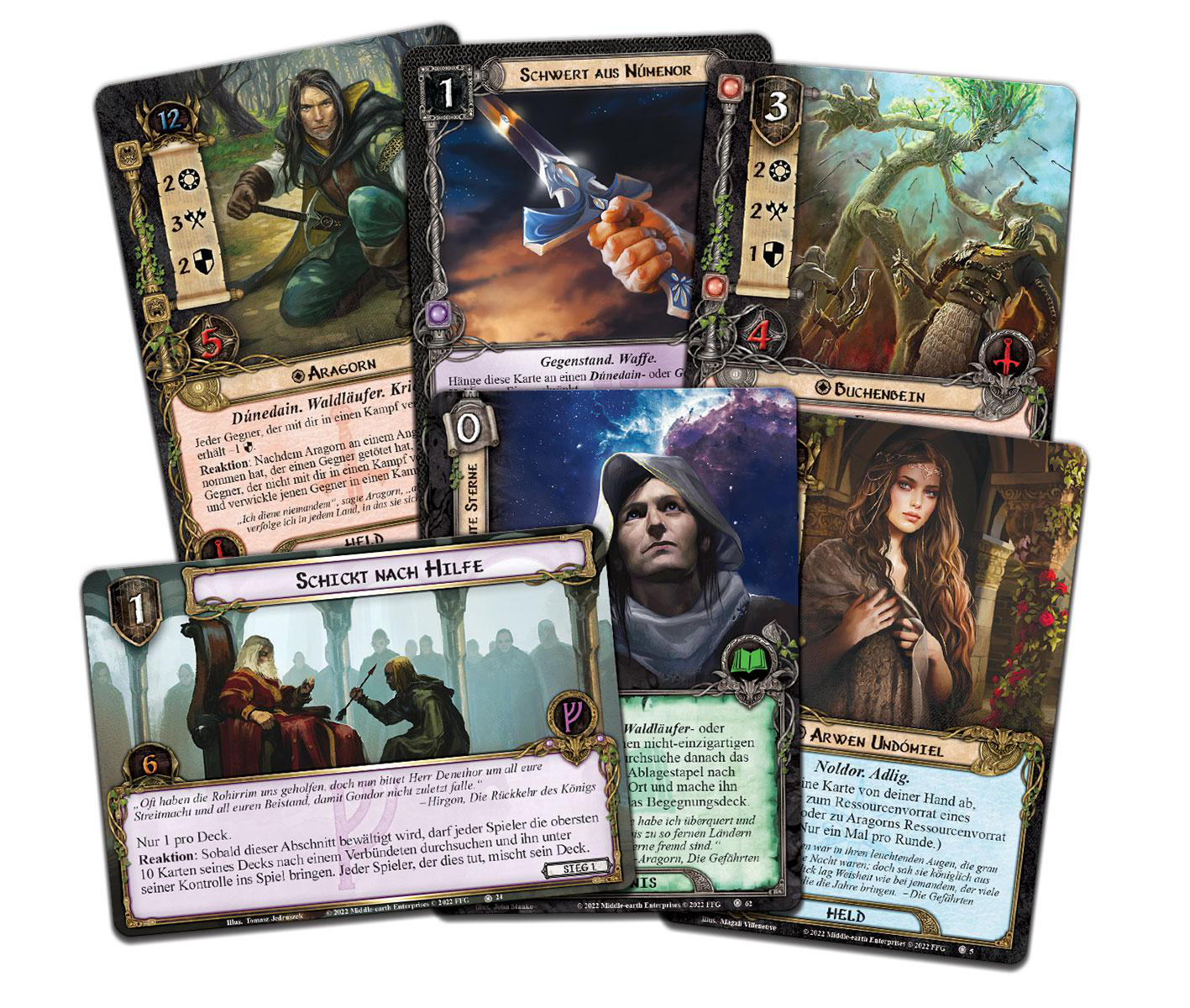 FANTASY FLIGHT GAMES Herr der Ringe Das Kartenspiel - Angmar erwacht (Helden-Erweiterung) Kartenspiel Mehrfarbig