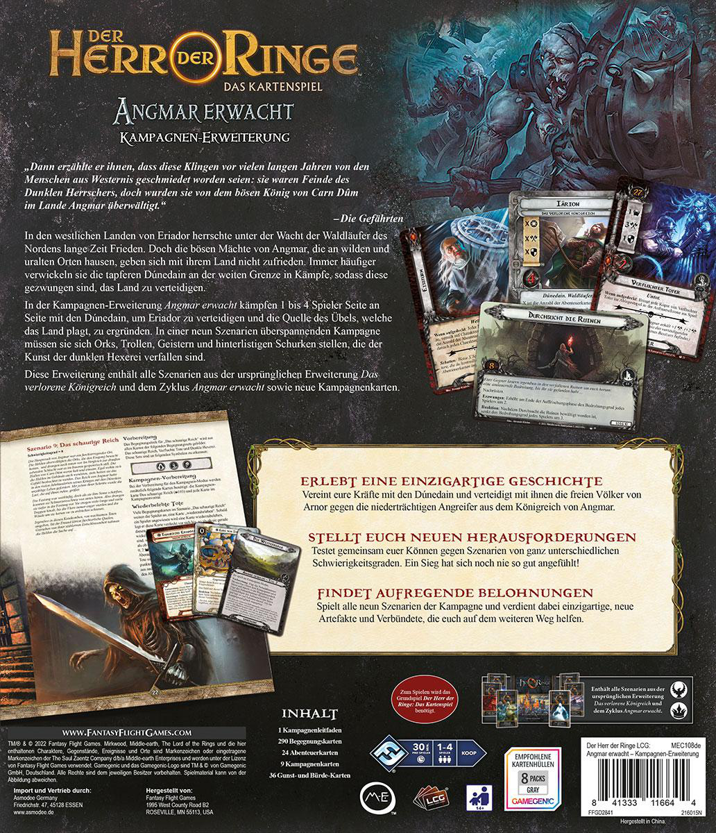 FANTASY FLIGHT GAMES Herr der Ringe Das Kartenspiel - Angmar erwacht (Kampagnen-Erweiterung) Kartenspiel Mehrfarbig