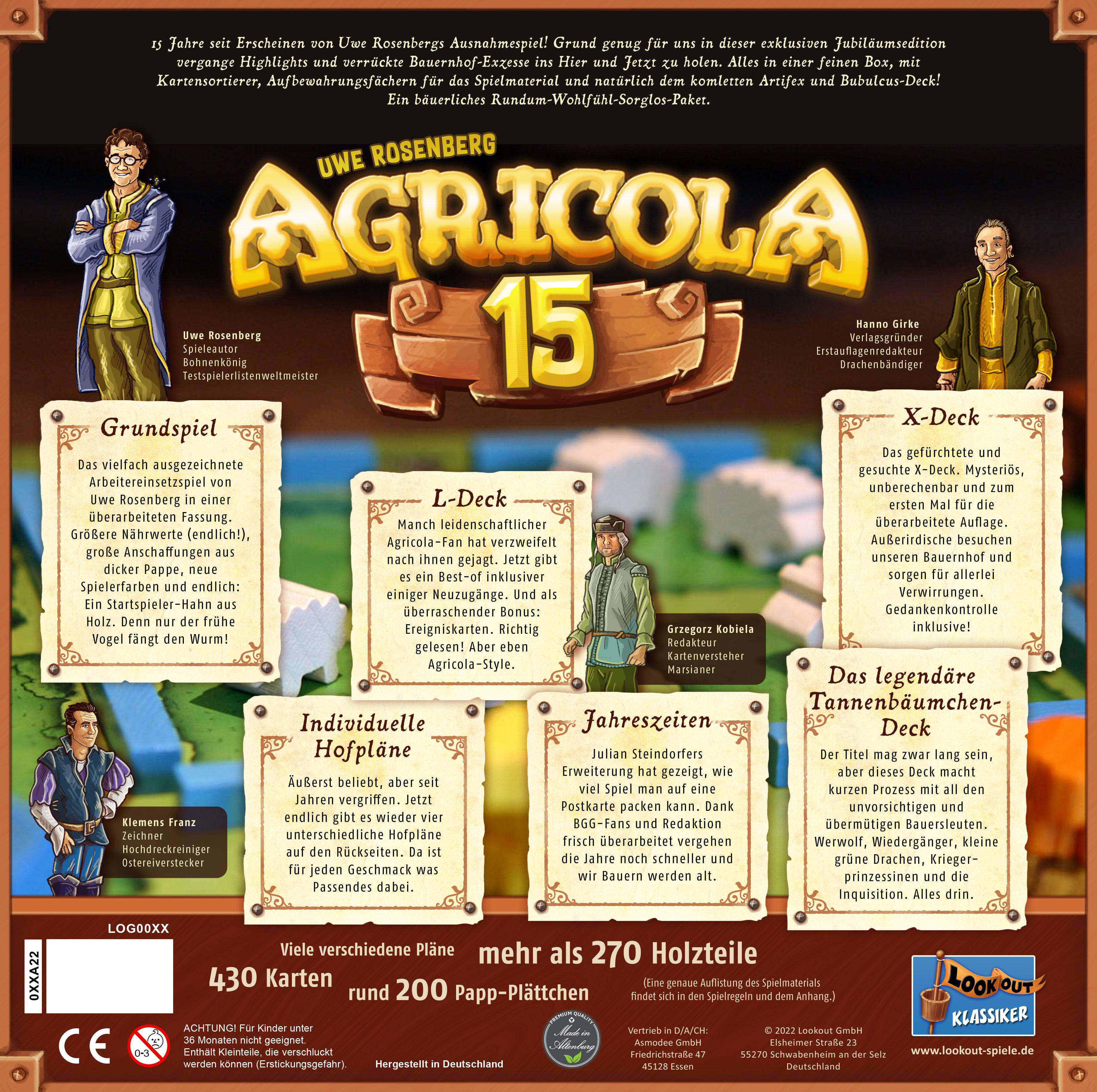 LOOKOUT Agricola 15 Jahre Jubiläumsbox Kartenspiel Mehrfarbig