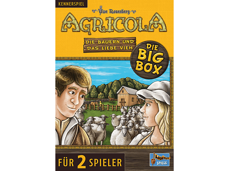 (Für liebe 2 Big LOOKOUT Spieler) Die Bauern Vieh und Agricola Gesellschaftsspiel Mehrfarbig das Box