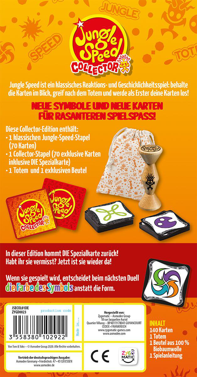 Brettspielbox mit Spielkomponenten.