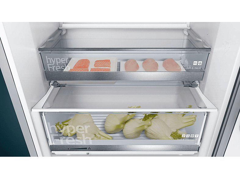 SIEMENS KG49EAICA iQ500 Kühlgefrierkombination (C, 419 l, 2010 mm hoch, Inox-antifingerprint)