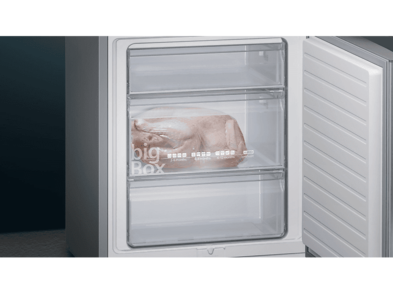 SIEMENS KG49EAICA iQ500 Kühlgefrierkombination (C, 419 l, 2010 mm hoch, Inox-antifingerprint)