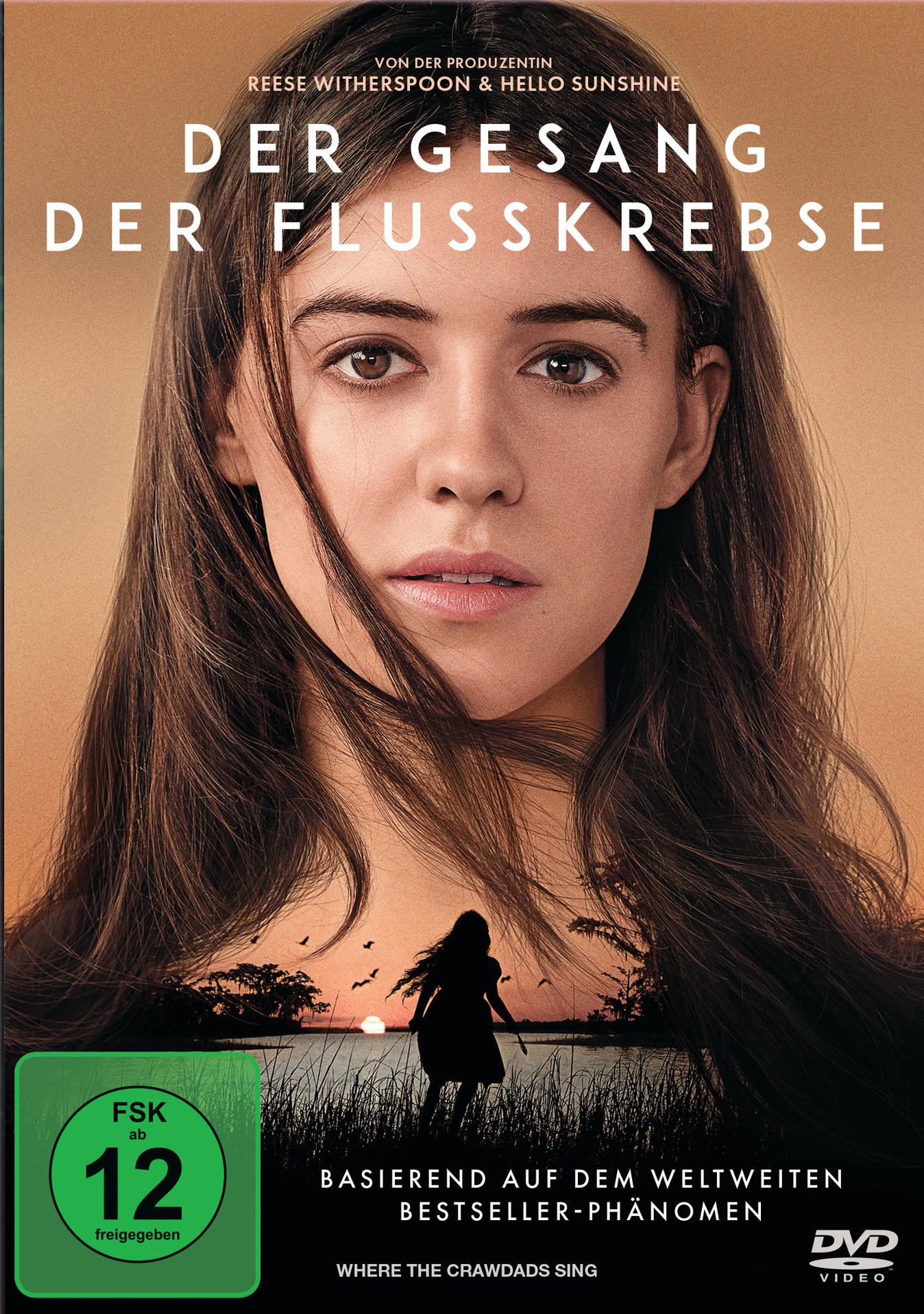 DVD-Cover mit Frauenkopf und Sumpfszene, Titel ist auf Deutsch.