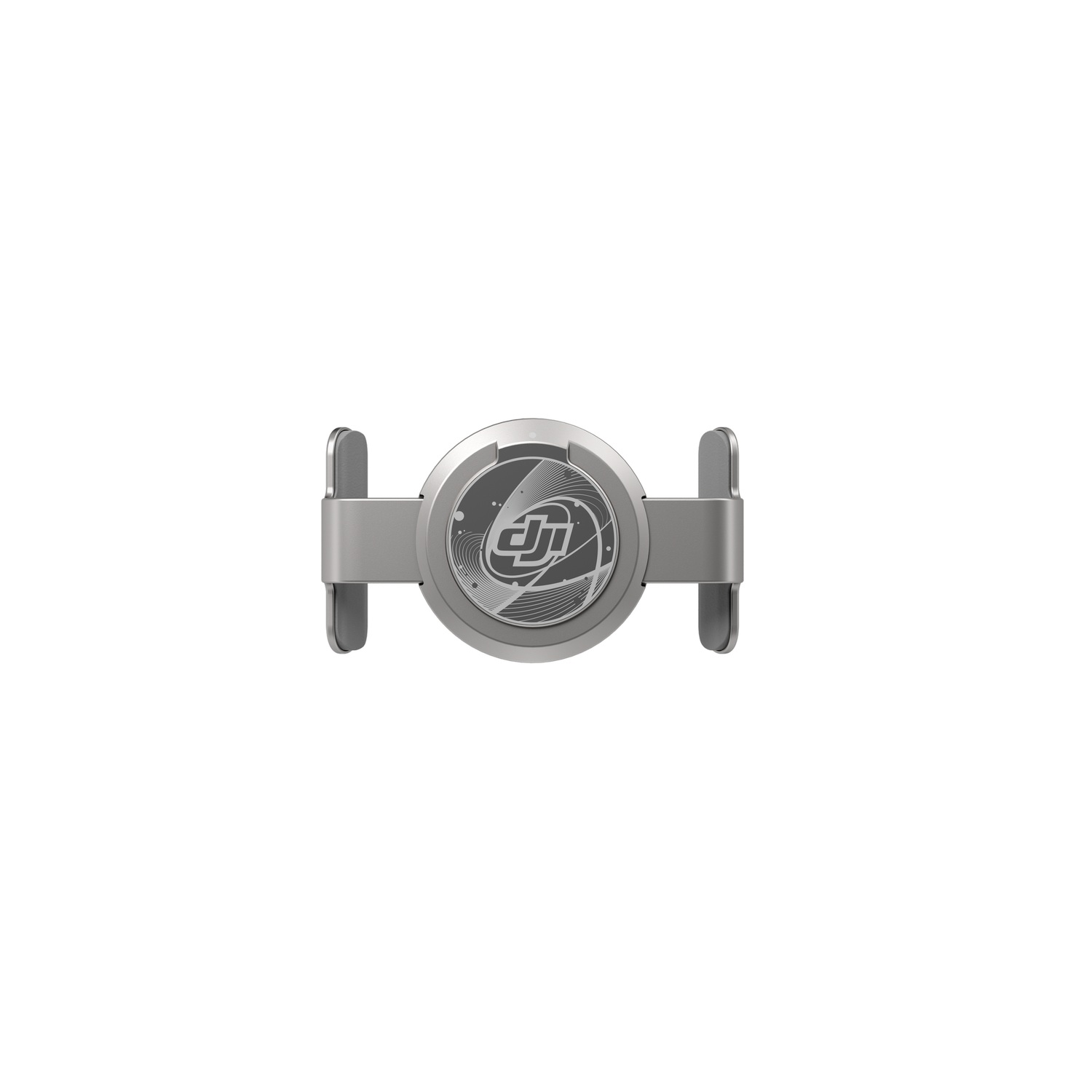 Un accesorio DJI plateado.