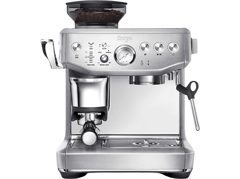 Cafetera express  Sage The Bambino™ Plus SES500BST, 1600 W, 1.9 l, 15 bar,  Capacidad 2 tazas, Negro/Plata