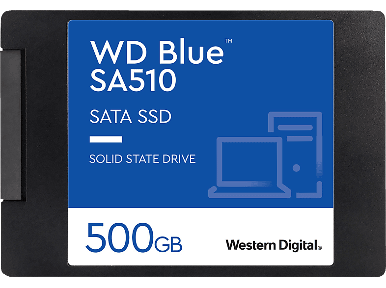 WD Blue SA510 WDS500G3B0A Festplatte, 500 GB SSD SATA 6 Gbps, 2,5 Zoll ...