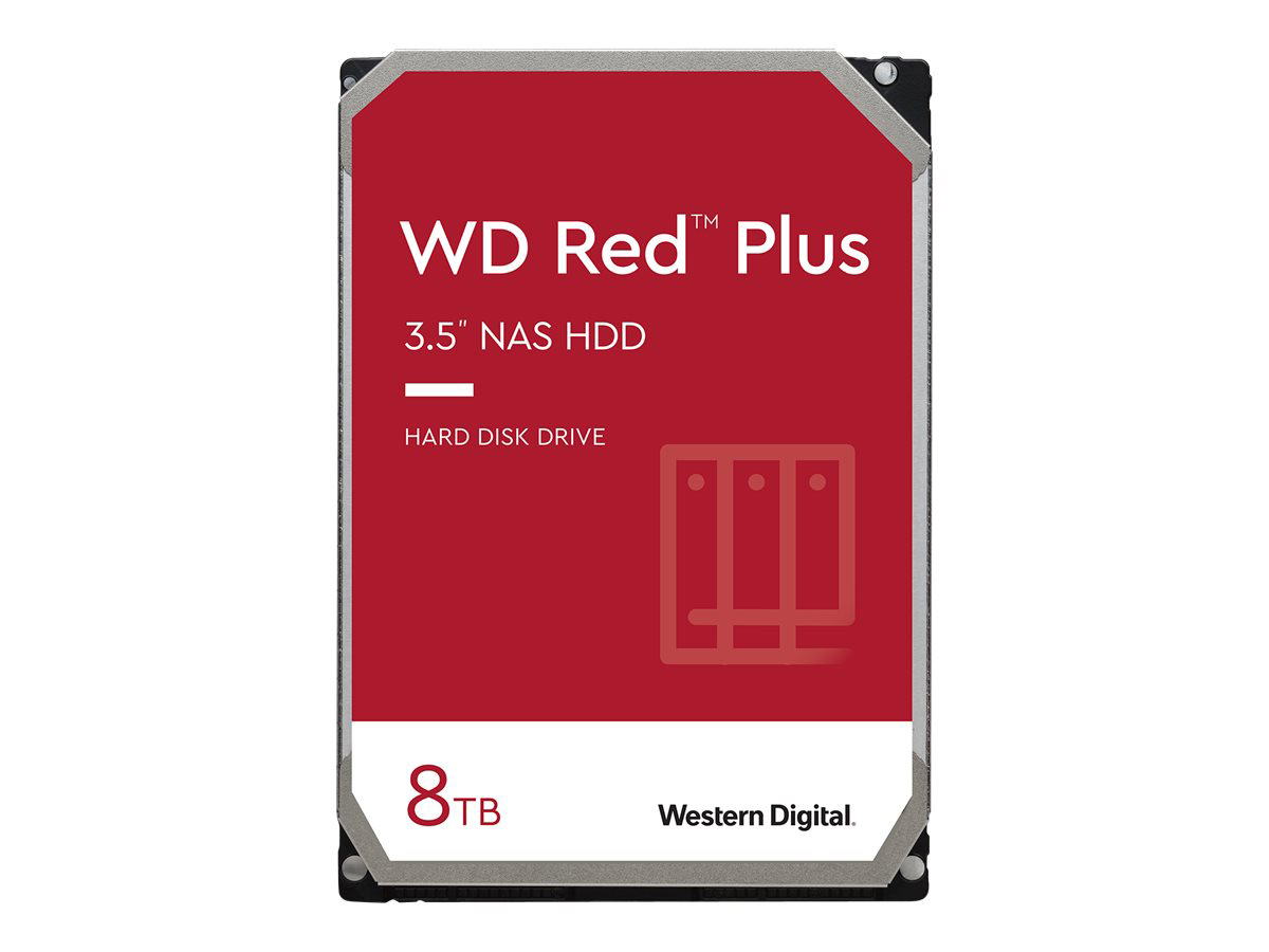 WD Red Plus NAS Festplatte, 8 TB HDD SATA 6 Gbps, 3,5 Zoll, intern