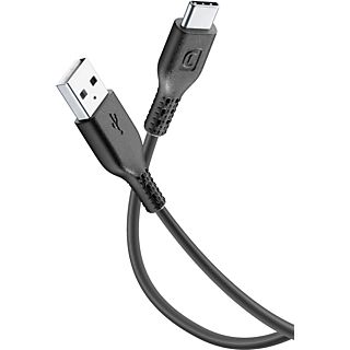 CELLULAR LINE Power Cable - USB-A auf USB-C Kabel (Schwarz)